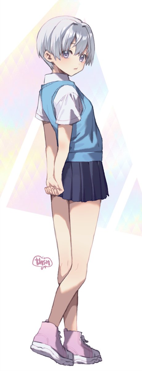 見返りショートカットちゃん。 