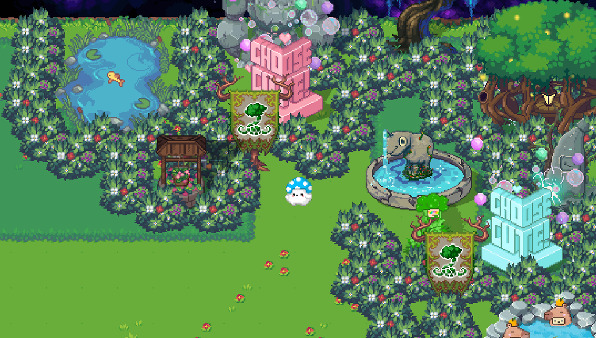 Is it a bird? is it a plane? Nope its the cutest little shroom you'll ever see roaming <a href="/pixels_online/">Pixels</a> Terra-Villa forests.🍄

Love seeing my design brought to life <a href="/WenMintArt/">WenMint</a>