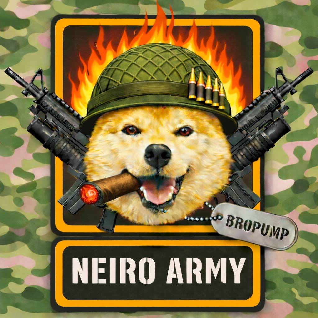 NeiroWoof's tweet photo. Every good bro needs an army https://t.co/JcGcWCpEWh