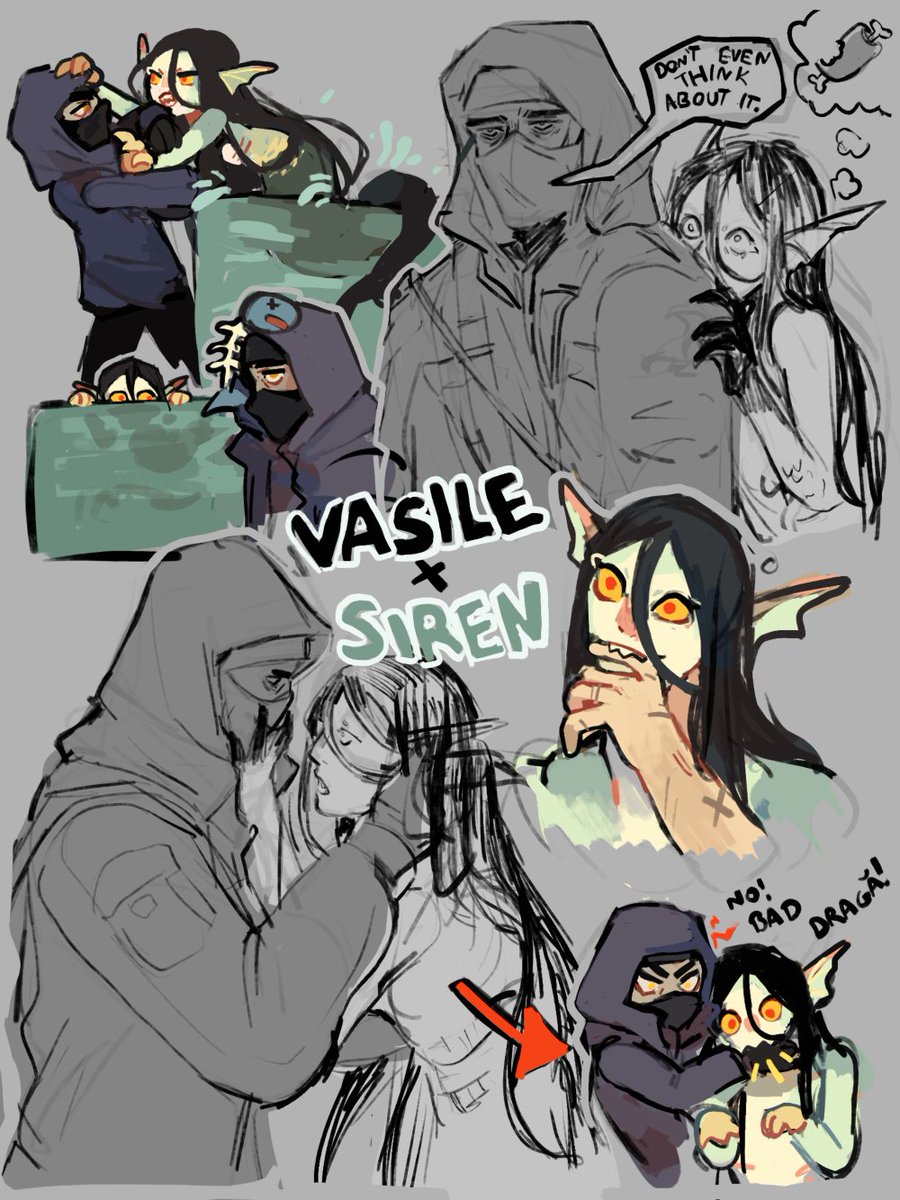 ves_sharks's tweet photo. the pain of immediately realizing I should provide context with my ocs. probably won't beyond cursory introductions. this is fishie a fresh water siren who is currently held in captivity by a monster hunter (with... a complicated relationship) https://t.co/2rcRCUEtGw