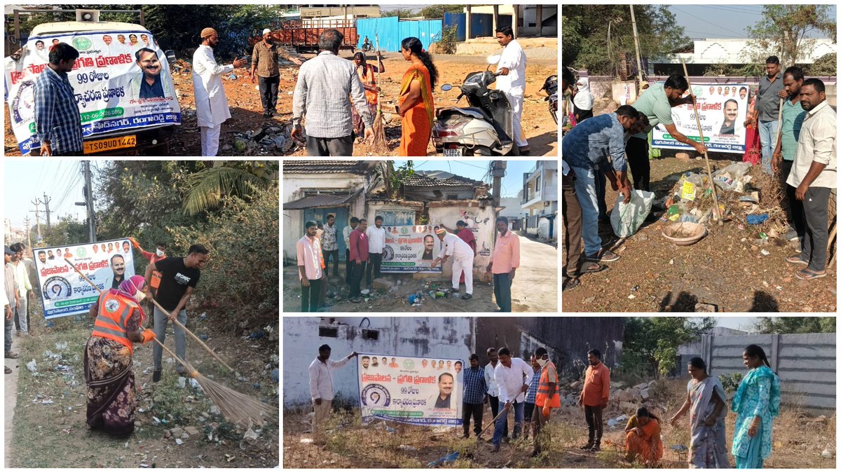 MC_Shadnagar's tweet photo. As a part of "PrajaPalana - Pragathi Pranalika - 99 Days Action Plan" Today at Shadnagar Mplty on 07/03/2026 Elected Representatives have participated in Cleaning Drives in all wards. In this Program Eminent pp, Ward Public, Municipal, Medical &amp; Anganwadi Staff have participated. https://t.co/Eyraw2K4yd