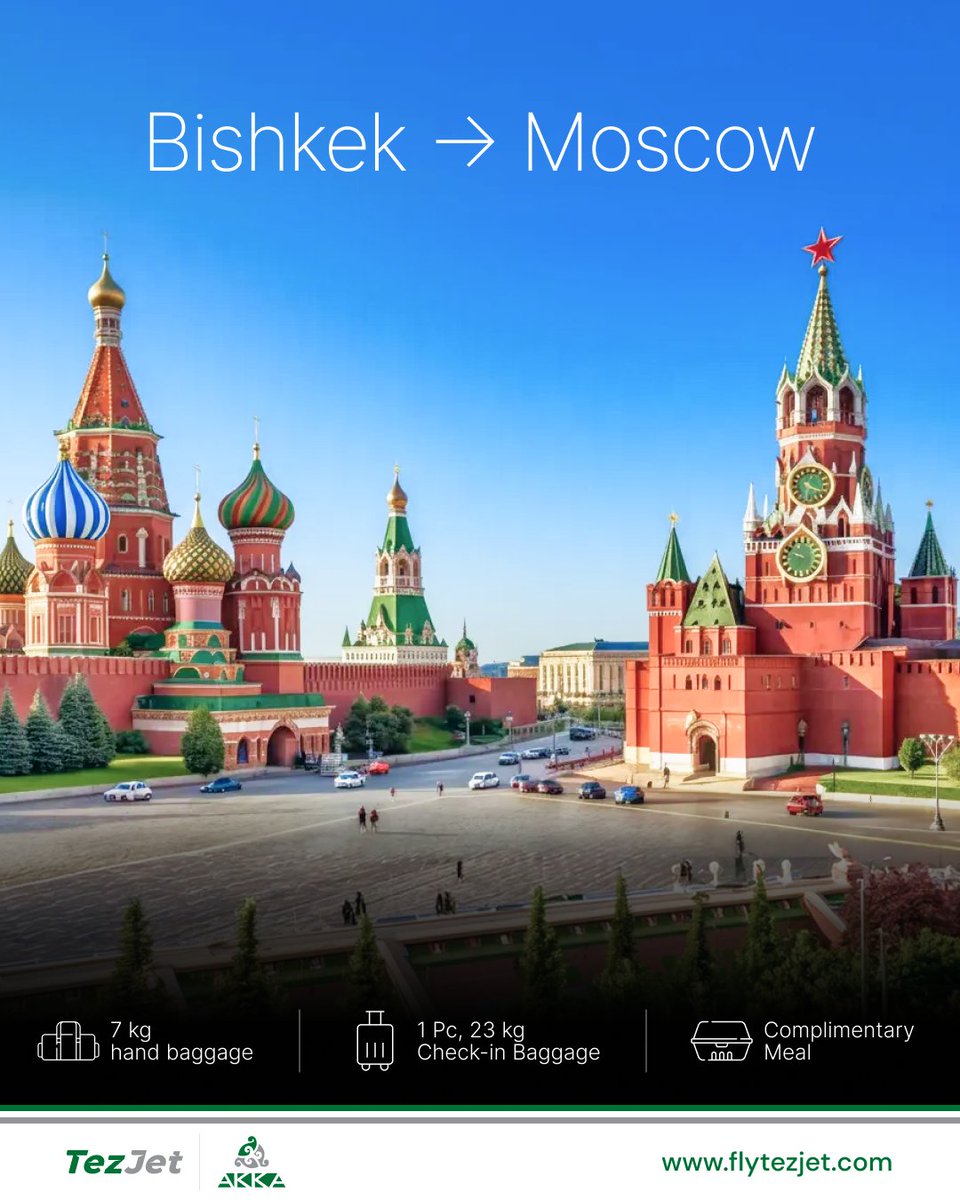 FlyTezJet's tweet image. 🇬🇧 From a warm hello
to a comfortable flight.

flytezjet.com

#TezJet #FlyTezJet #BishkekToMoscow #TezRoutes #InternationalFlights