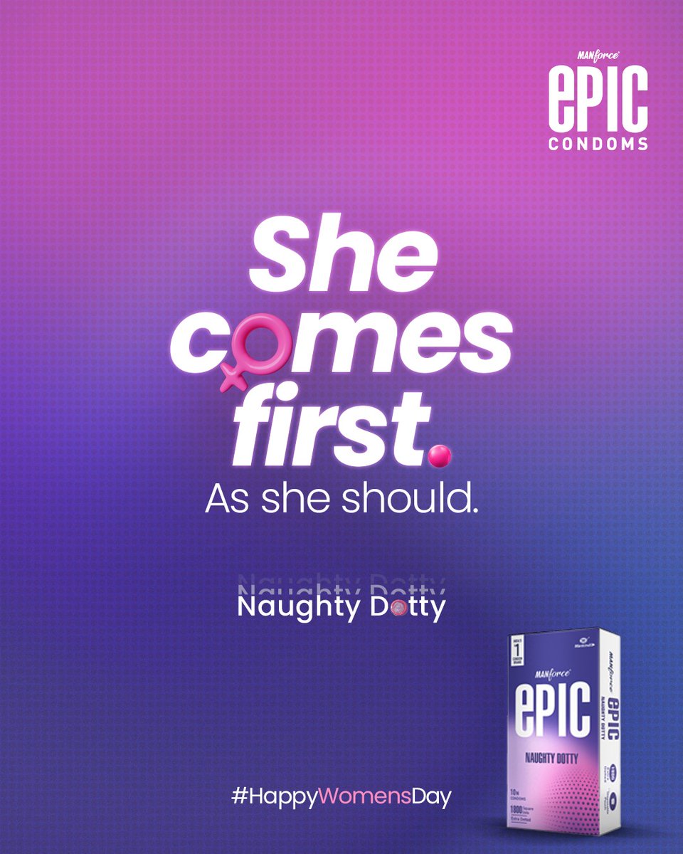 EpicCondoms's tweet photo. Gentlemen, Take Notes.

#InternationalWomensDay

#EpicCondoms #UltraThinCondoms #NaughtyDotty #WomensDay https://t.co/6xfWmoXjJ2