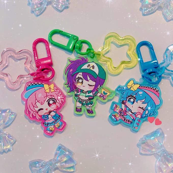ドレシアクキー届いた クリア星チャーム付き⋆꙳ 可愛くできてうれしい~~~✧*。