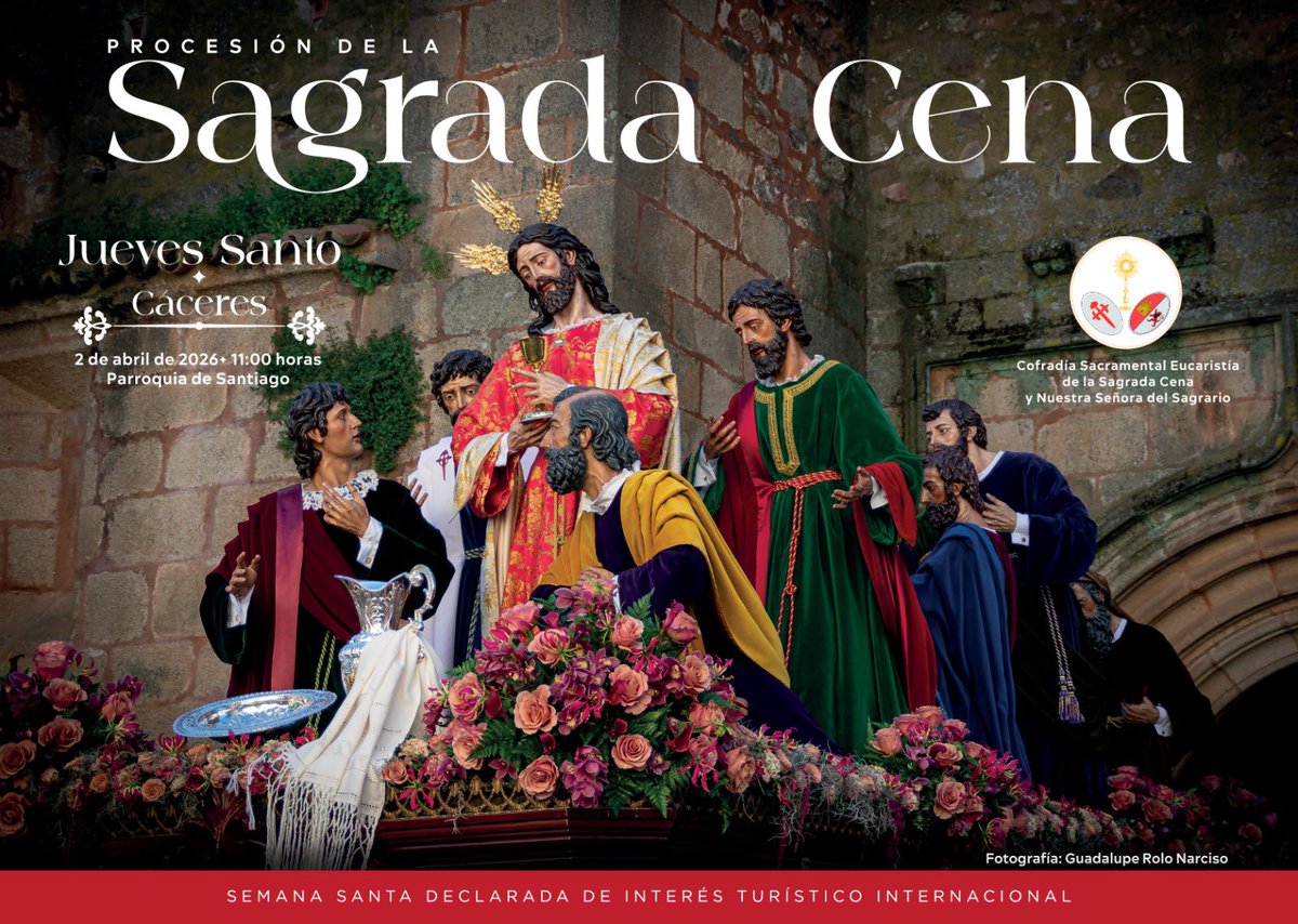 sagradacenacc's tweet photo. #PRESENTACIÓN || Cartel anunciador de nuestra procesión del Jueves Santo para el año 2026 https://t.co/JYNqRTN6JO