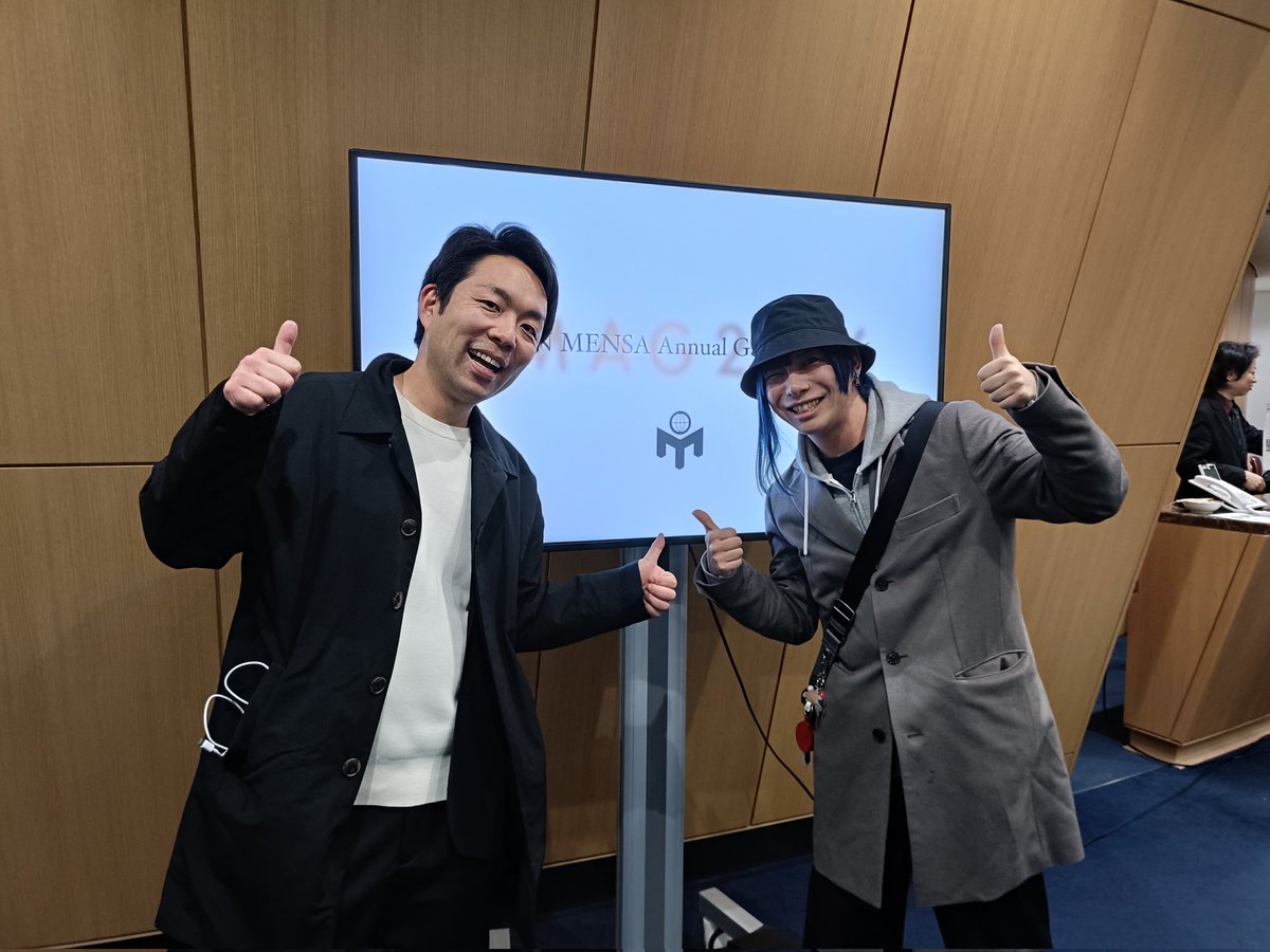 takumity's tweet photo. 10数年ぶりラブマツさんにお会いしたので写真撮っていただきましたッ！　#MENSA総会 https://t.co/xwwTt8mRAn