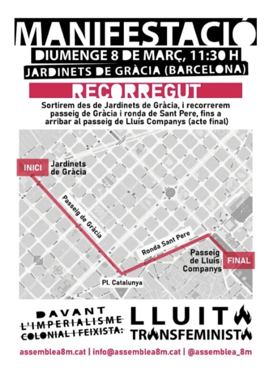 🟣🔥 Després de l'èxit de la vaga estudiantil feminista d'ahir, demà sortirem massivament als carrers a la manifestació del 8M. Feministes antifeixistes contra la guerra imperialista!!! Ens assetgen, ens violen i ens maten! Ja n’hi ha prou!!!