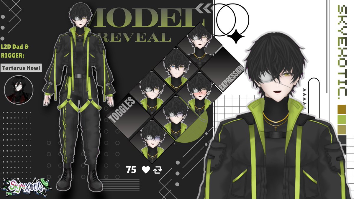 ~XOTIC MODEL REVEALED~🐸

Akhirnya model Xotic sudah muncul full nih!! Terima kasih kalian semua yang udah mau bantu reveal modelnya Xotic♥️

Untuk tanggal debutnya
📅: TBA
Ditunggu aja yak debutnya wkwkwk

Credits:
Rig &amp; Model: <a href="/TartarusHowl/">Tartarus Howl ⚰️ | Virtual Grim Reaper 【VORAX】</a> 
Model sheet: <a href="/cherrypie_k/">Cherrypie Kaffu on Hiatus 🥧 📌NEW COVER PINNED</a>