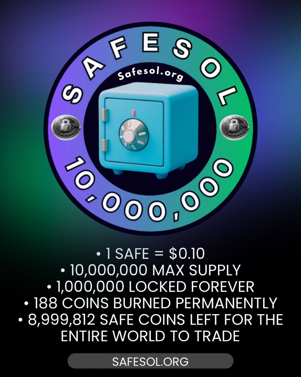 10millioncoins's tweet photo. 💜GM Community 
The inclusion of SAFESOL at Coinbase is a significant advancement. 

1 SAFE = $0.10 - 8,999,812
1 BTC = $68,100 - 21,000,000 https://t.co/71CfSu0aAp