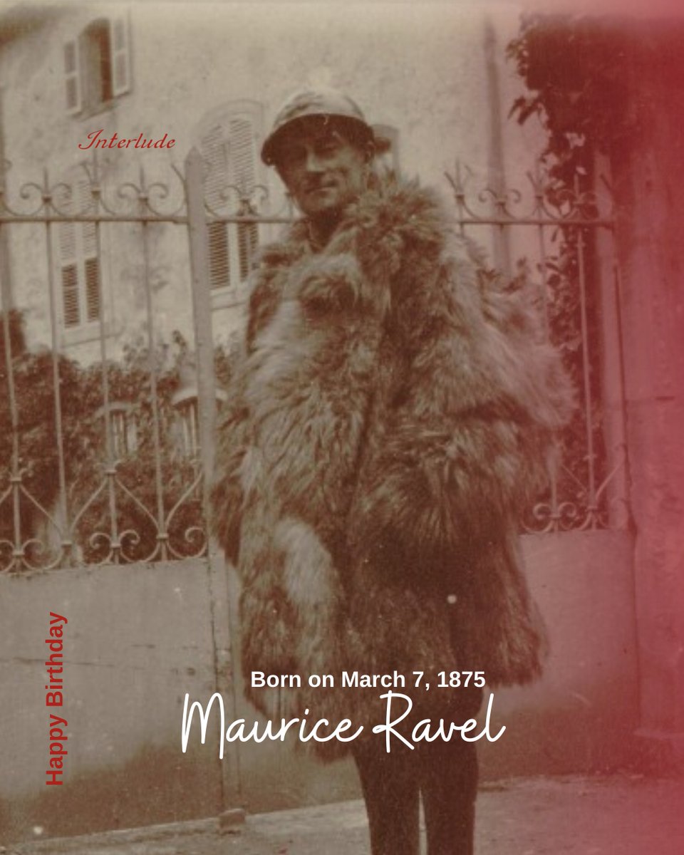 interludeHK's tweet image. Happy Birthday to Maurice Ravel! 🎂 
Today we also remember his magical work L'Enfant et les sortilèges. ✨

tinyurl.com/mps8b44f 

#MauriceRavel #ClassicalMusic #Opera