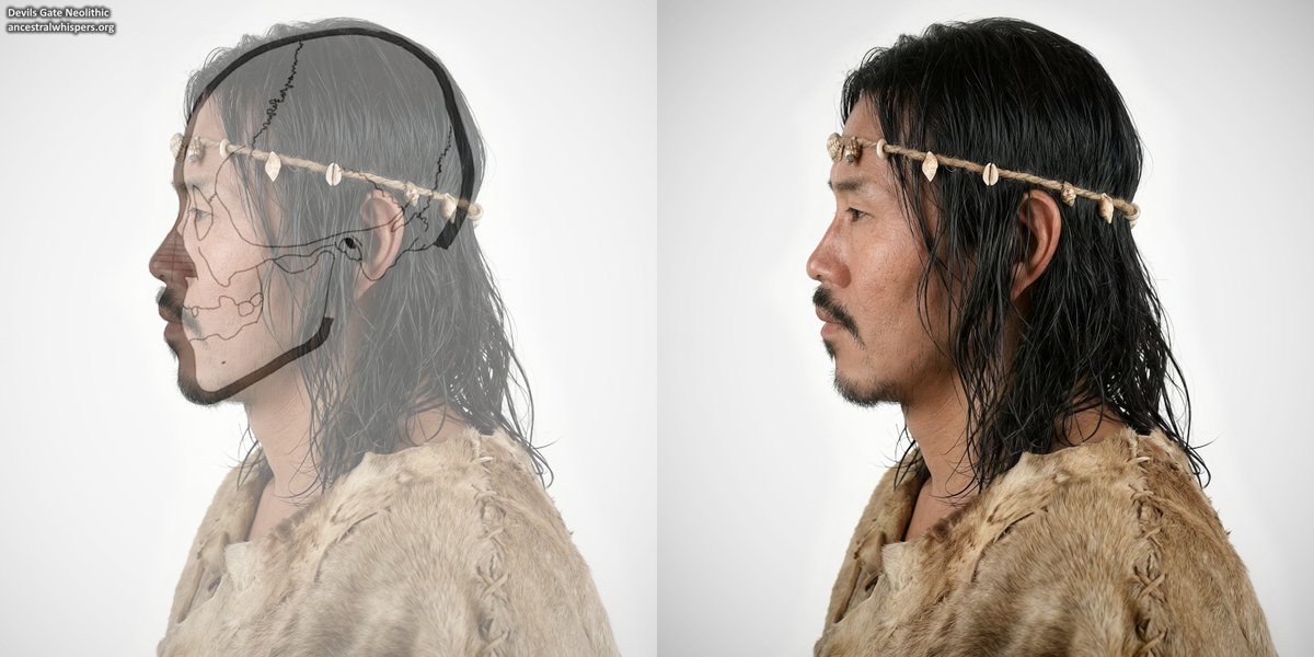 Facial reconstruction of a 8,000-year-old man from Devil's Gate