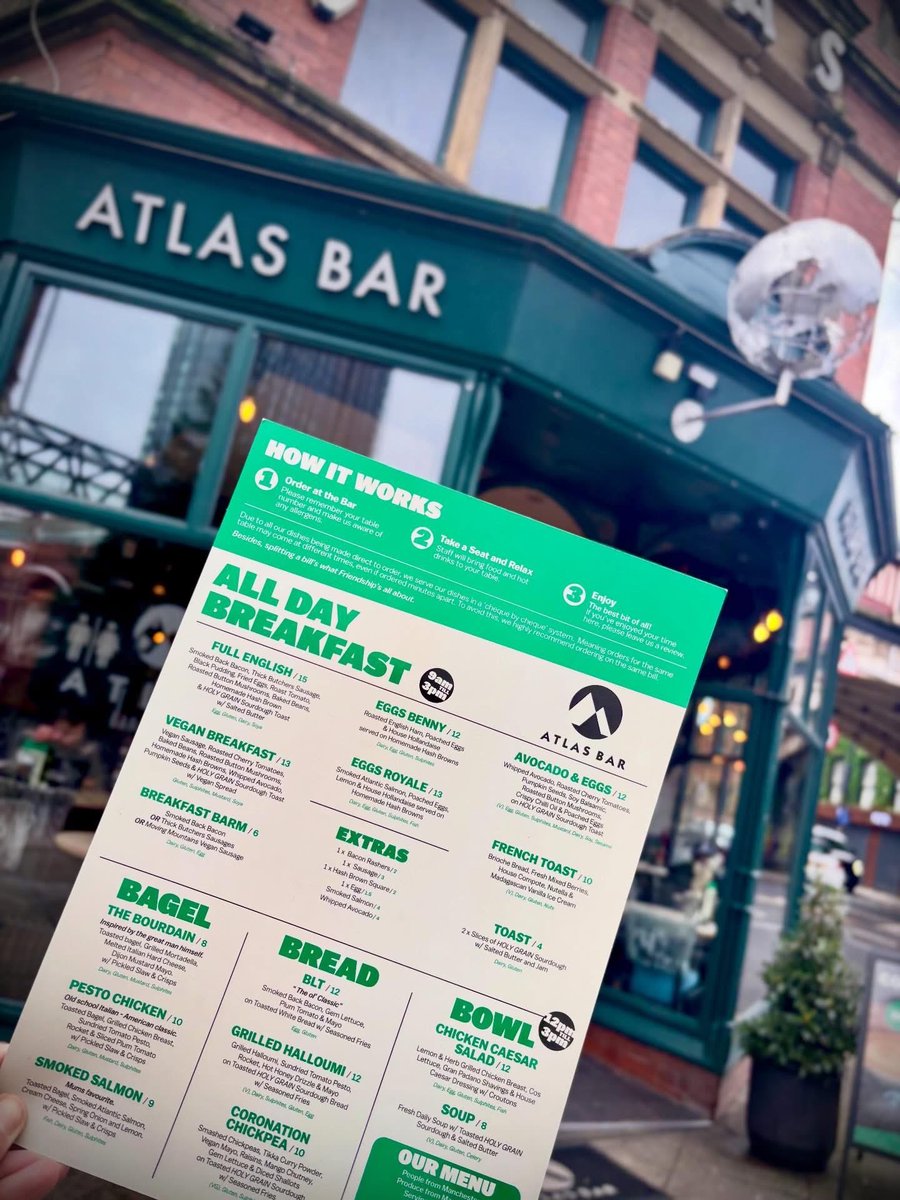TheAtlasBar's tweet image. #Brunch #Manchester ? 
#GoodFood all freshly made, and sourced through #local businesses.
#SaturdayKitchen #SaturdayVibes