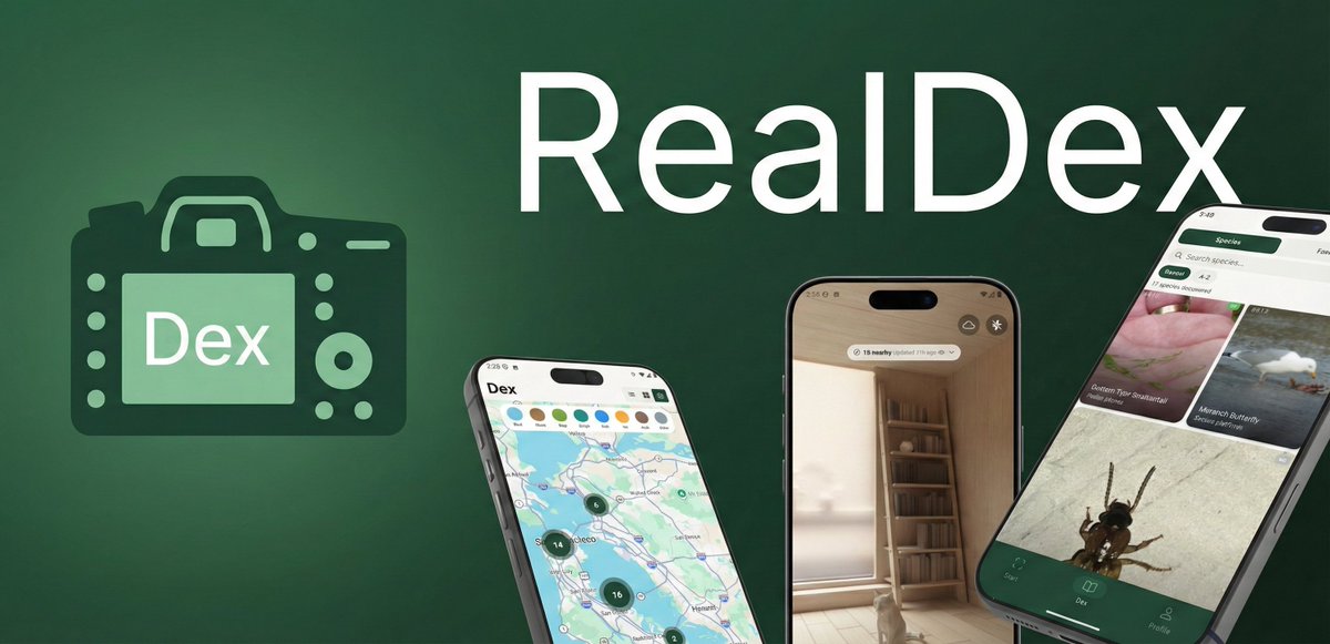 alpyalay's tweet photo. Building a real life Pokédex app!

RealDex uses on-device ML (and optional Google Gemini Access) and your camera to scan, identify, and categorize the species around you. Thanks to on-device ML it works in the wild.

App is coming soon to Android &amp; iOS. 
DM me for beta access! https://t.co/o1fNHaUMJc