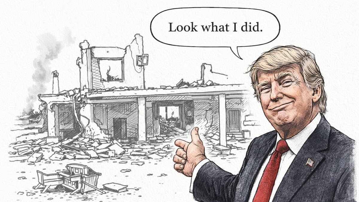 ONE WEEK INTO TRUMP'S WAR IN IRAN AND NOBODY IN THE WHITE HOUSE CAN EXPLAIN WHY THE HELL WE STARTED IT. NOT ONE PERSON. NOT ONE ANSWER.
 
A quick accounting.
Seven days of bombing Iran.
Six American soldiers dead.
More than a hundred schoolgirls killed when strikes hit near their