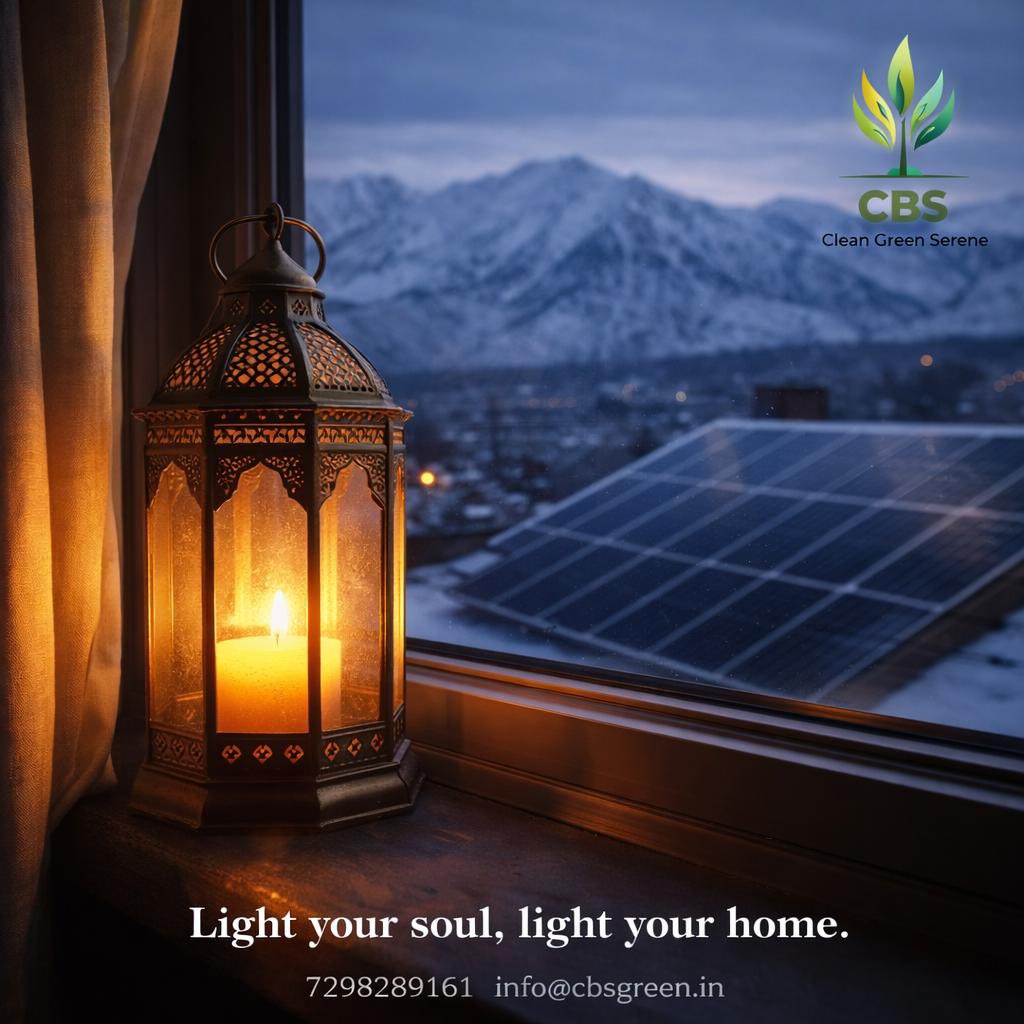 cbs_green's tweet image. “Light your soul, light your home.”
Power your Ramadan with clean energy and peaceful living. 🌙✨
📞 7298289161 📧 info@cbsgreen.in
#RamadanLights #CleanEnergy #SolarKashmir #CBSGreen #SustainableLiving #GreenRamadan #SolarPower #CleanGreenSerene #KashmirSolar #RenewableEnergy
