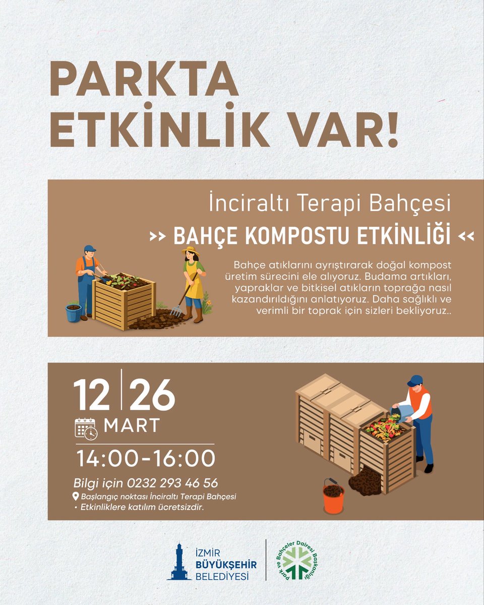 Ağaçlarla tanışmaya, kuşları gözlemlemeye, toprağa daha yakından bakmaya hazır mısınız? 

Parkta Etkinlik Var buluşmalarıyla mart ayı boyunca doğa keşfine uzanan etkinliklerle bir araya geliyoruz.