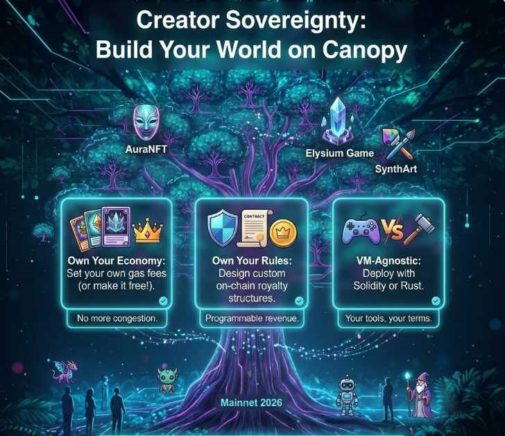 greensimples's tweet photo. Stop launching your NFT collection or game on a congested L1 and becoming collateral damage when a hyped drop happens. 🎮🎨

Sovereignty isn't just for infrastructure devs; it’s for creators. Build your world on Canopy. @CNPYNetwork #CanopyNetwork https://t.co/25xjx1t6Ih