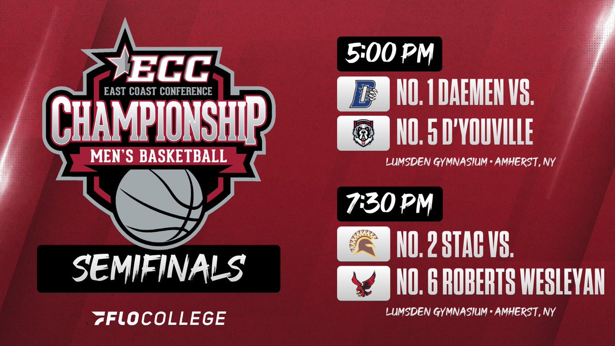 ECCSports's tweet photo. 𝐒𝐄𝐌𝐈𝐅𝐈𝐍𝐀𝐋𝐒 𝐒𝐀𝐓𝐔𝐑𝐃𝐀𝐘 🏀

Tip-off begins at noon on @FloCollege!

🎟️ - https://t.co/PG26ccy0Pd
💻 - https://t.co/nvMEsbiI7I
📈 - https://t.co/PnLo90ECaa
🏆 - https://t.co/FjS3CIKGGK https://t.co/HcYPxDe4C5