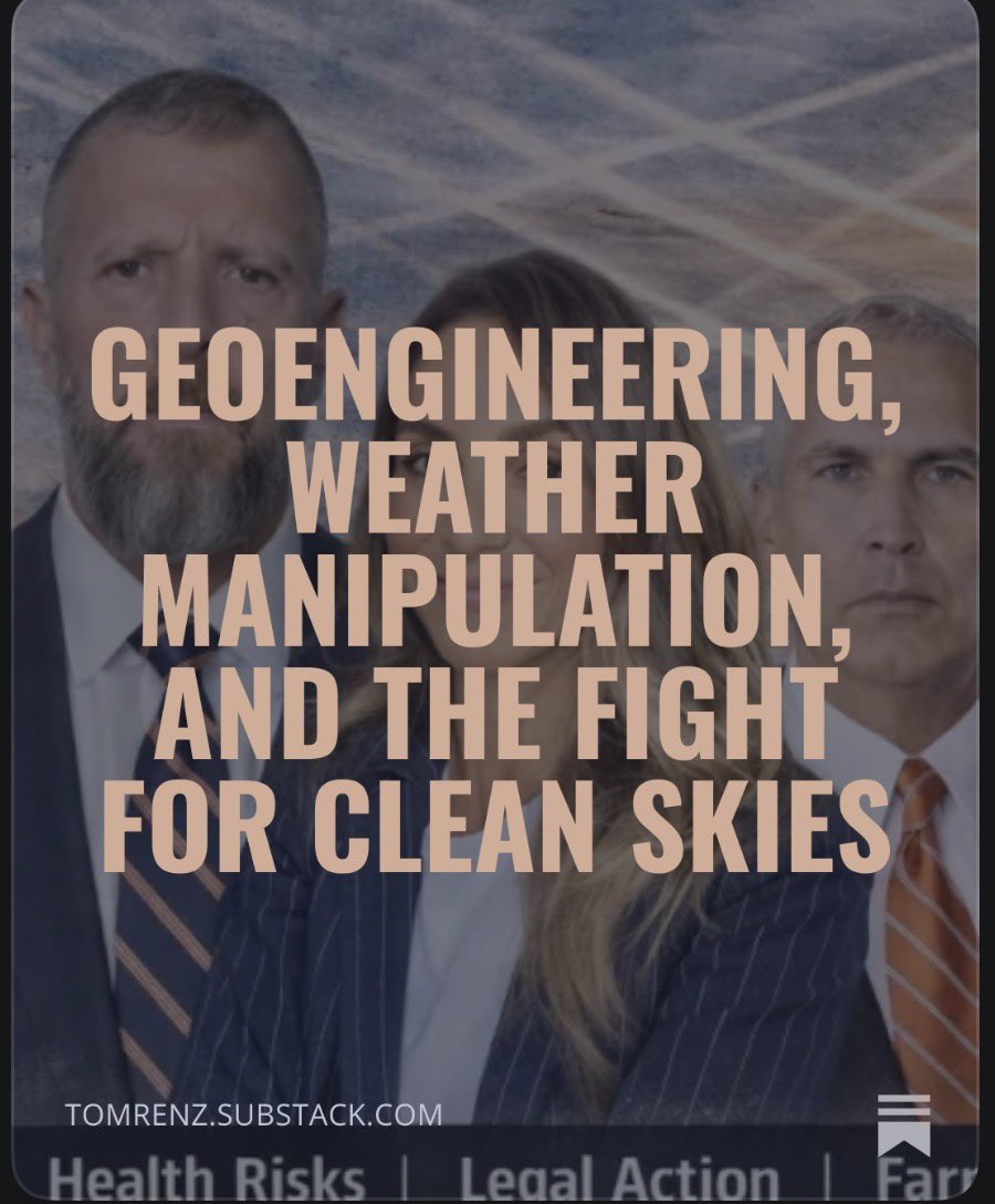 They mocked people for noticing the skies. Now the real questions begin.

They said geoengineering was a conspiracy theory.

Last week I hosted a roundtable on it because it’s time to confront this head-on.

For years, people were told they were crazy for noticing what was