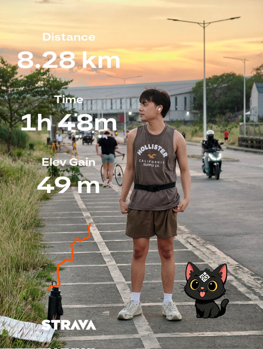 Gritual Happy weekend everyone!

Just finished an 8.28 km run with 49 meters of elevation gain in 1 hour 48 minutes! Feeling tired but accomplished! 🖤

Jogging with Siggy 💚🐈‍⬛