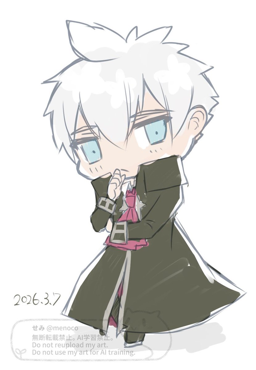 menoco's tweet photo. お絵描きリハビリ。
手癖100%のサンソン先生。 https://t.co/MRzPDspKMk