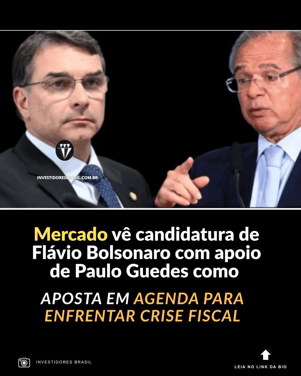 InvestidoresO's tweet photo. A sinalização de apoio do ex-ministro da Economia Paulo Guedes ao senador Flávio Bolsonaro passou a ser interpretada por analistas e investidores como
LEIA: https://t.co/FdEXIYwyIE
#CRISEFISCAL #PAULOGUEDES #FLAVIOBOLSONARO #MERCADOFINANCEIRO #ELEIÇÃO2026 #ECONOMIA https://t.co/BWYfxmcwPt