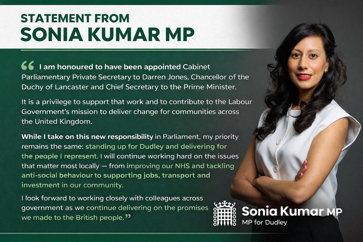 Sonia Kumar MP for Dudley 🌹 tweet media