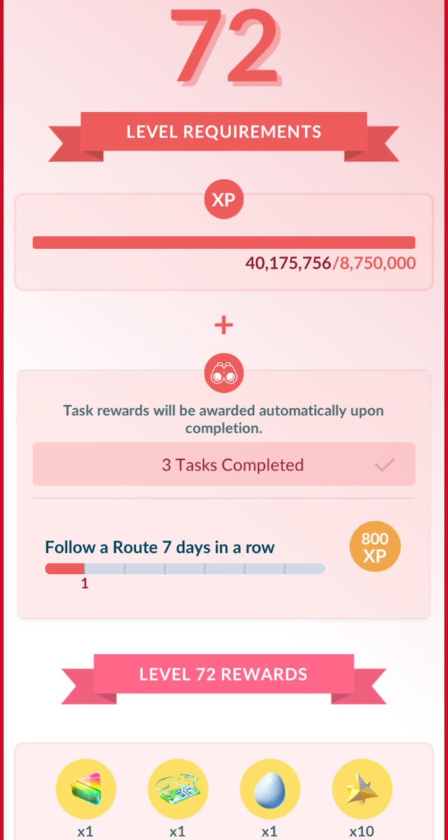 PaulConnection's tweet photo. @NianticHelp How is the average person supposed to complete this? I work a full time job and have no way of completing a route 7 days in a row. Guess I'll stay level 71 forever. https://t.co/uWGTk6XRCe