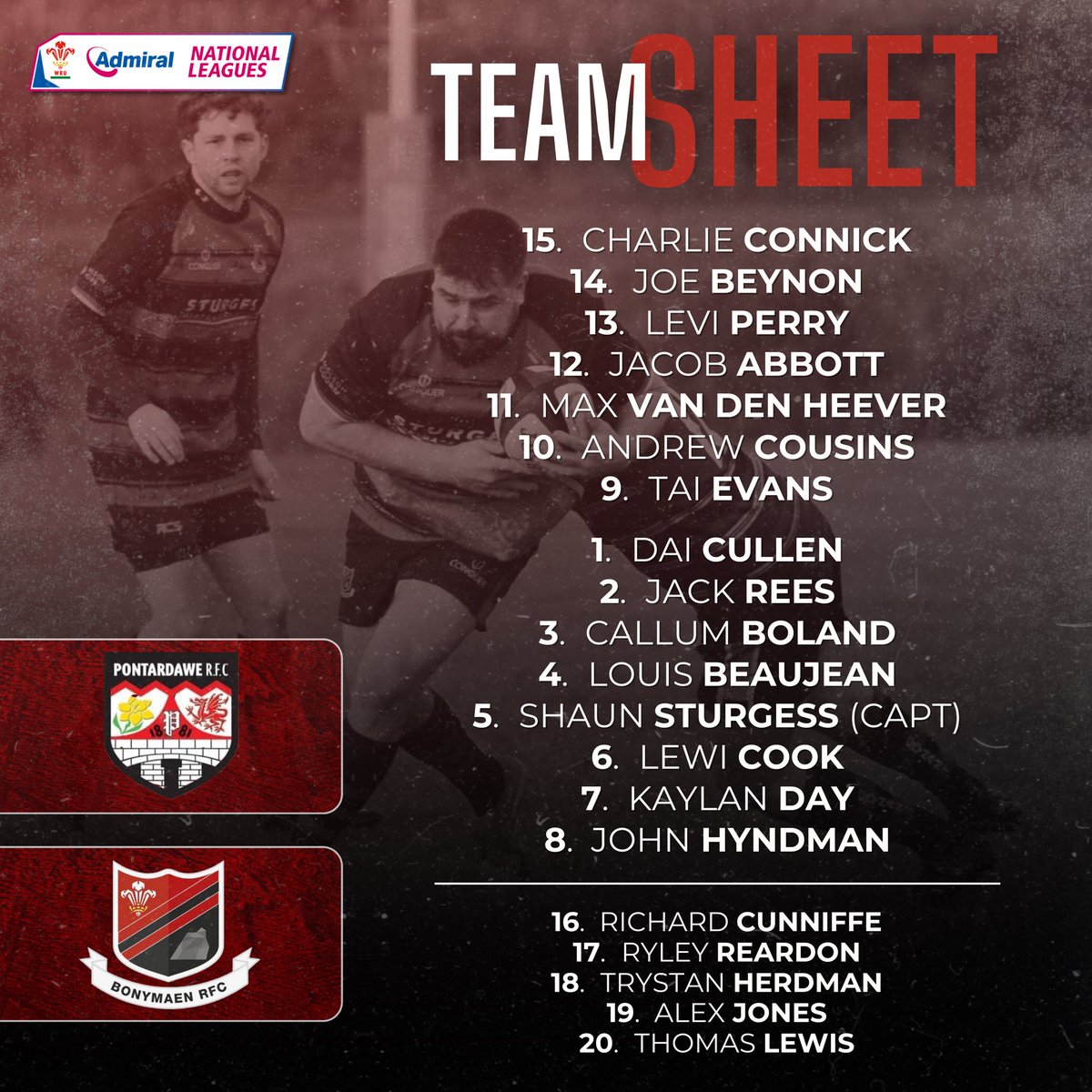 Bonymaenrugby's tweet photo. Match Day 🏉

📍Parc Ynysderw, SA8 4EG
⏰ 14:30
🆚 Pontardawe
🏆 Division 4 West Central

#UppaMaen #WRUcommunity https://t.co/kL081LDxGi