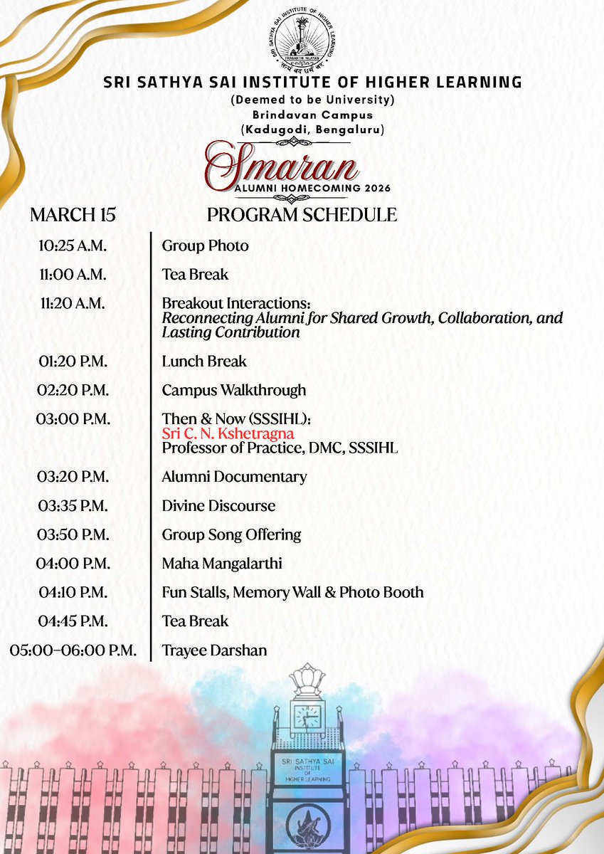 Sri Sathya Sai Institute of Higher Learning tweet media