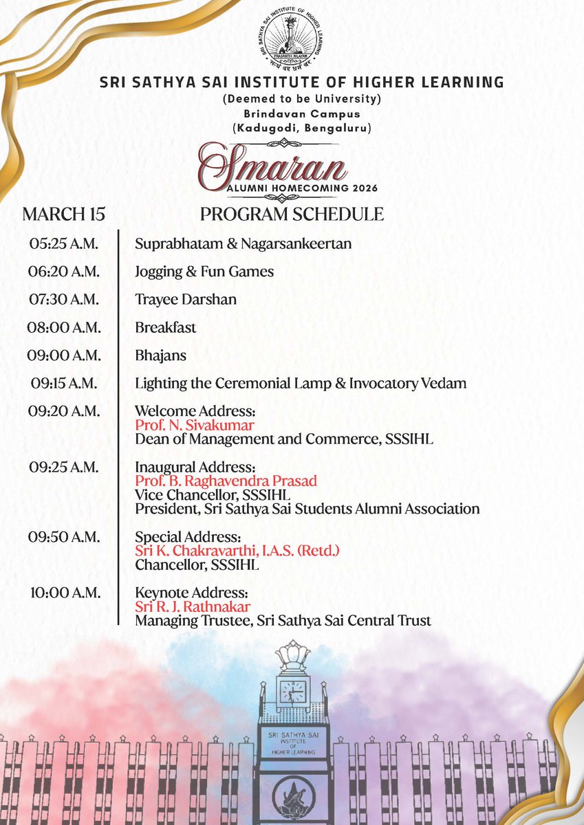 Sri Sathya Sai Institute of Higher Learning tweet media