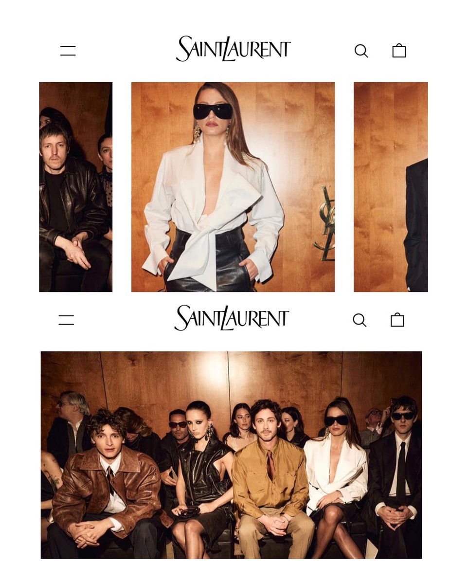 Serenay Sarıkaya'nın, Saint Laurent defilesinde çekilen fotoğrafları markanın resmi sitesinde yayımlandı.