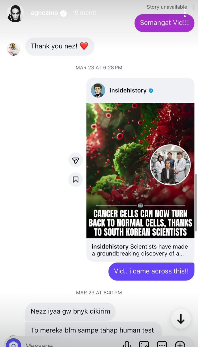 Ucapan belasungkawa dari Agnez Mo <a href="/agnezmo/">AGNEZ MO</a> dan bbrp chat mrk di WA dan DM. Setahun lalu podcast bareng di podhub nya Deddy Corbuzier 🥹

Rest In Love Vidi Aldiano 🥀🥹