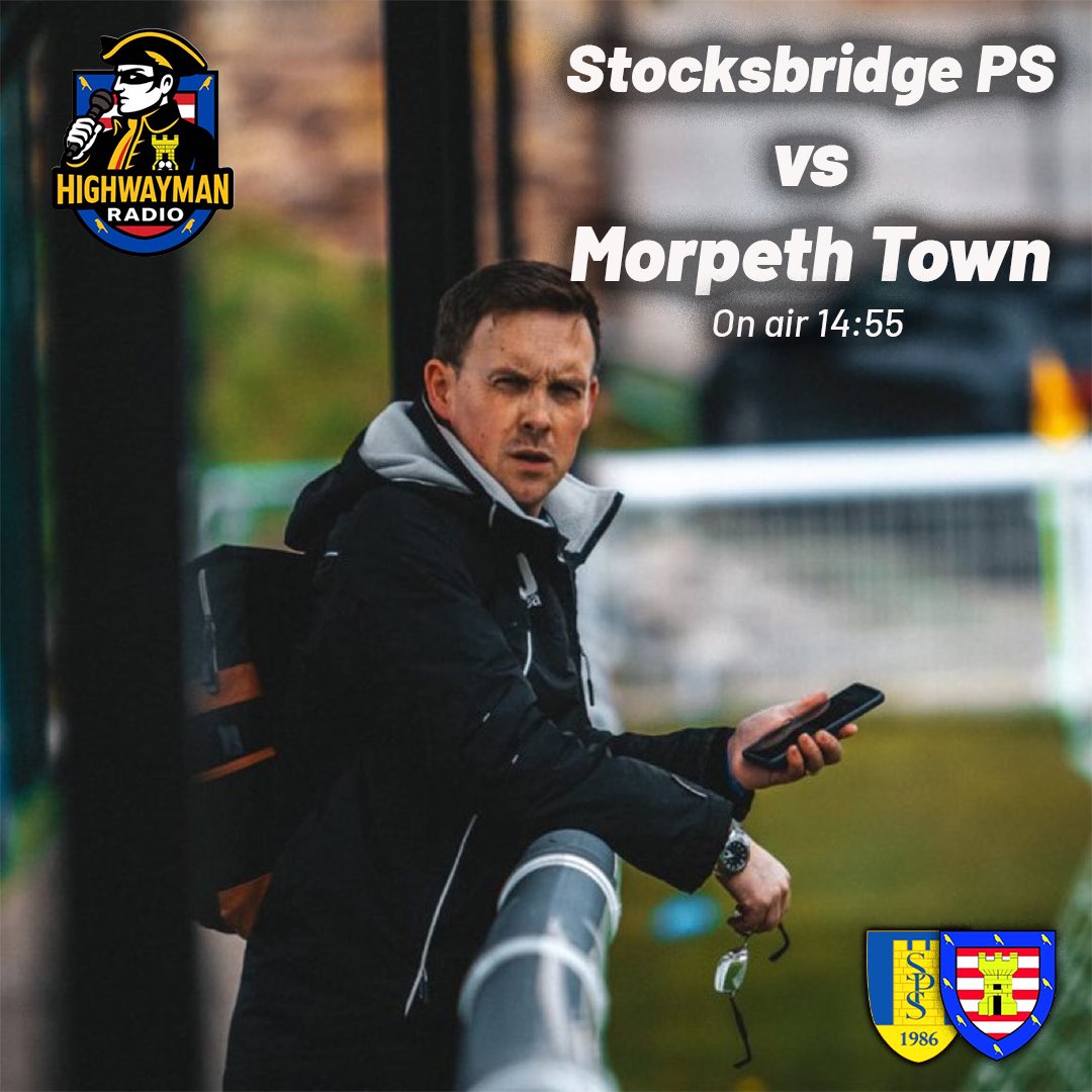 Join Ross live on air for this afternoon’s action, live at 2:55pm 📻 

Listen here 👉 morpeth-town-afc.mixlr.com

#UpThePeth