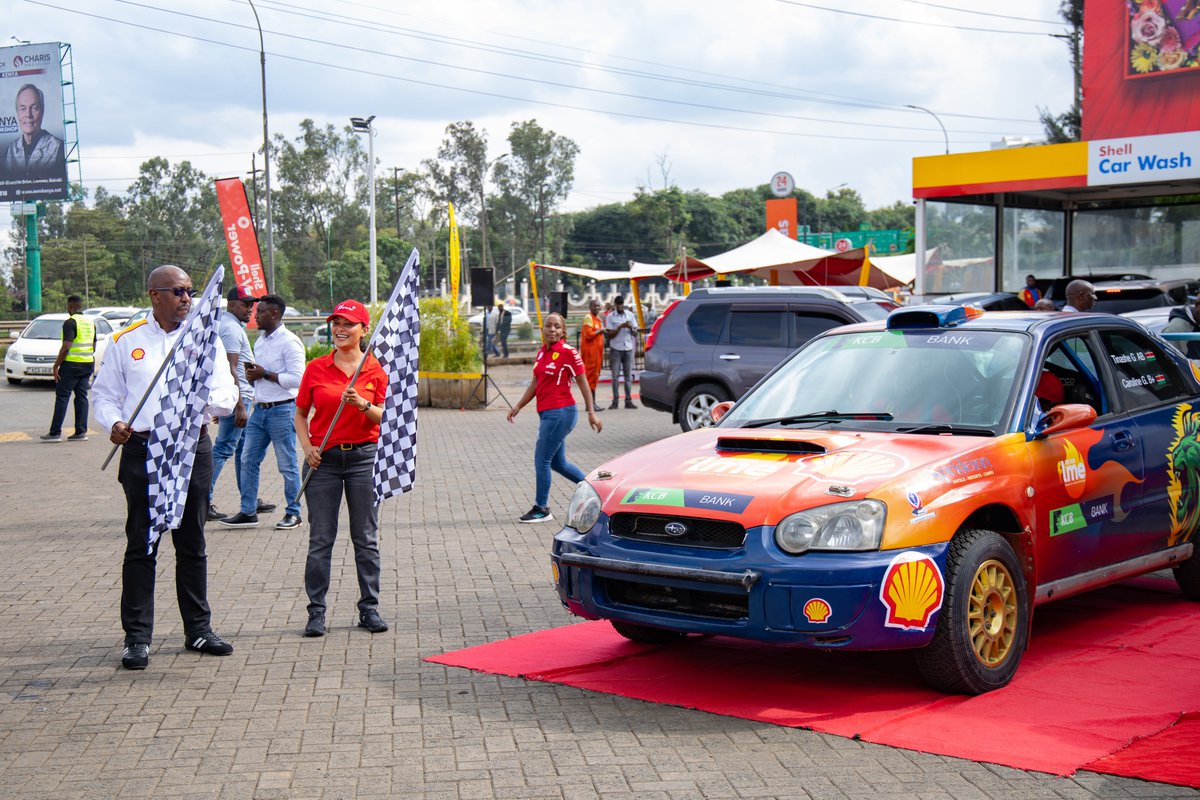 Patrick Masinde our Retail Manager flagged off our Shell-backed rally stars  at the official sponsorship announcement event. Precision, power, and pure  adrenaline await, we wish our drivers all the best.
