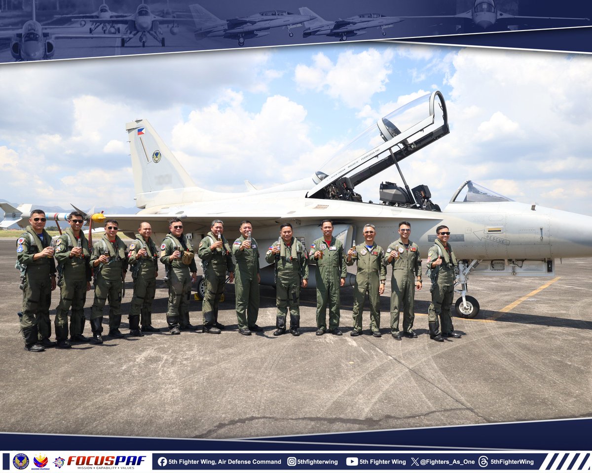 Fighters_As_One's tweet photo. ✈️ FINI FLIGHT | MGEN FABIAN “MACHETE” PEDREGOSA PAF
See the full story:
https://t.co/WcKgdVEukl
#5thFighterWing
#CheckSix!
#FightsOn! https://t.co/cJpWeFrJTH