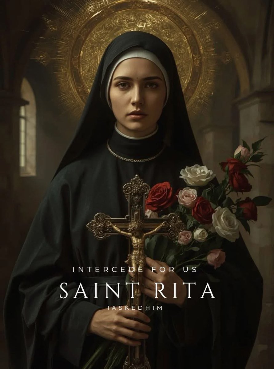 chiamaka___o's tweet photo. Prayer to Saint Rita When My Heart Is in Pain

O Saint Rita, you who suffered greatly and carried your pain with faith, look upon my heart today.
You know the wounds that others cannot see and the burdens that feel too heavy to carry.

Bring my suffering before the Lord and ask Jesus to have mercy on me.

Where there is pain, bring healing.
Where there is despair, bring hope.

Saint Rita, saint of the impossible, ask our Lord to grant the miracle my heart so desperately needs.
Through Christ our Lord, Amen.

Credit; i asked him

#SaintRita #catholic
