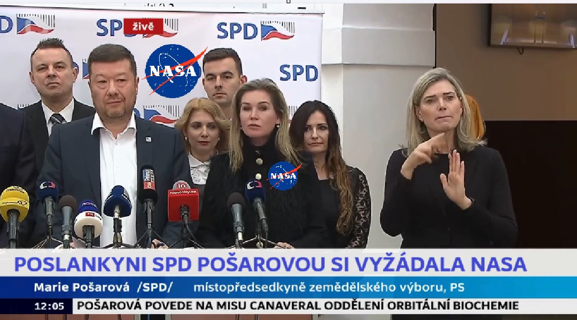 PavelNovotnak's tweet photo. Tak s tou Majkou Pošarovou je to asi pravda. SPD svolává na 16 mimořádnou tiskovku. Ve Sněmovně končí. 

Prý to oplakala. Ale taková nabídka přichází jednou za život. Bude první espéďačka co vůbec do Ameriky pustí! https://t.co/8T6VPdUCco
