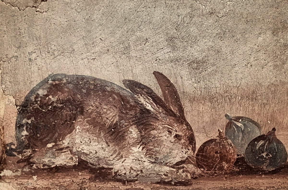 AlisonFisk's tweet photo. Something lovely for the weekend!
A charming Roman fresco of a little rabbit eating figs ๐ฐโค๏ธ
From Pompeii, 45-79 AD.
Now at the Museo Archeologico Nazionale di Napoli. ๐ท by me
#Archaeology https://t.co/hT8rziNpoB