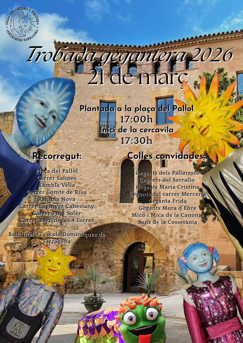 mingoicaterina's tweet photo. Trobada Gegantera Dominiques 2026!!! 21/3 https://t.co/wnhLroqfiY