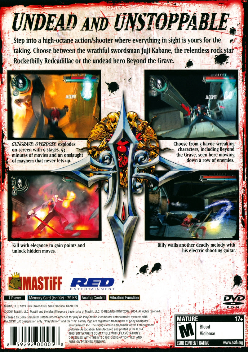 Gungrave Overdose cover and back