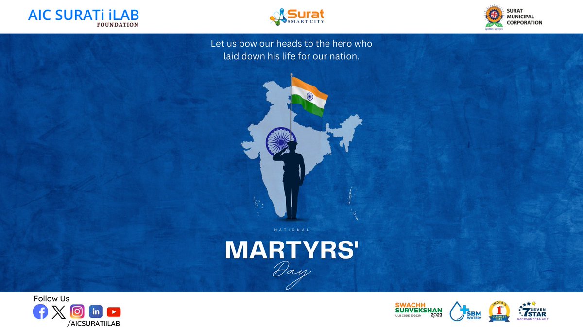 AICSURATiiLAB's tweet image. 🌍🙏 Honoring the courage of martyrs whose sacrifice inspires us to build with integrity and purpose. ✨

#NationalMartyrsDay #aicsuratiilab #HonorAndRespect #integritymatters