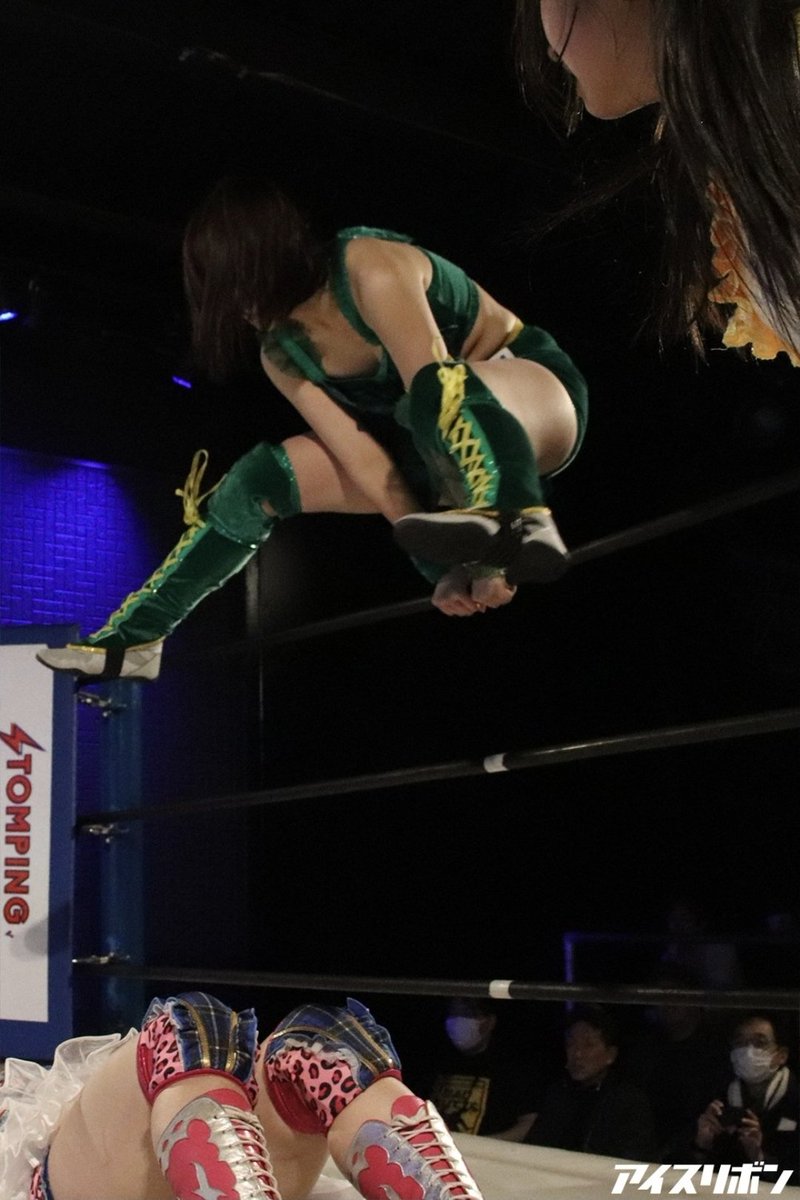 復帰後初の #iceribbon 道場マッチ！
タッグ３way難しかった🥲

ミサさんとのやり合いめっちゃ楽しかったし、久々にロープこえてみたりなんかしちゃって楽しかった🤫💚💚
やっぱり自分、ロープとコーナー大好き😬