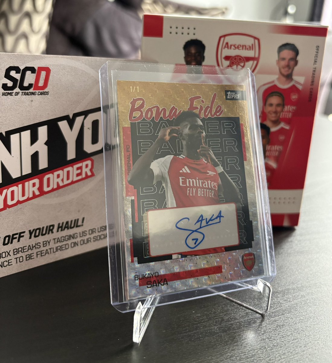 danpollard18's tweet photo. Huge thanks to Sports Cards Direct for my recent @Topps @Topps_UK @Arsenal team set delivery, what a hit it delivered, my first 1/1, Starboy ⭐️
#scdhits https://t.co/HypQSjtYhc