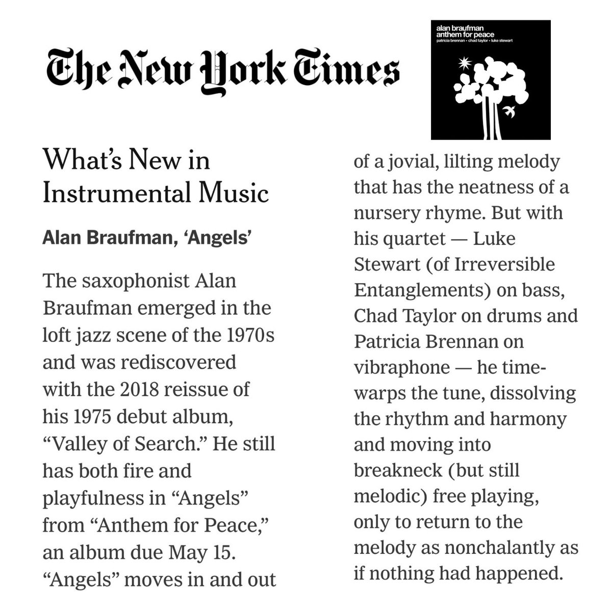 Alan Braufman tweet media