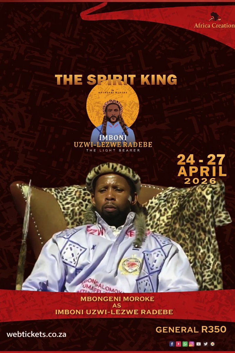 The Spirit King play tells the story of an African Indigenous Seer, an iGogo, a Spirit King.
At a time when Africa wrestles with identity and spiritual disconnection, his return signals restoration, a return of balance between humanity the ancestors and the Creator
#TheSpiritKing