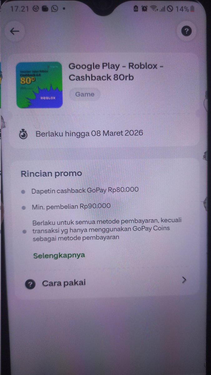 wts robux via login 400r 50k

#zonauang voc gopay