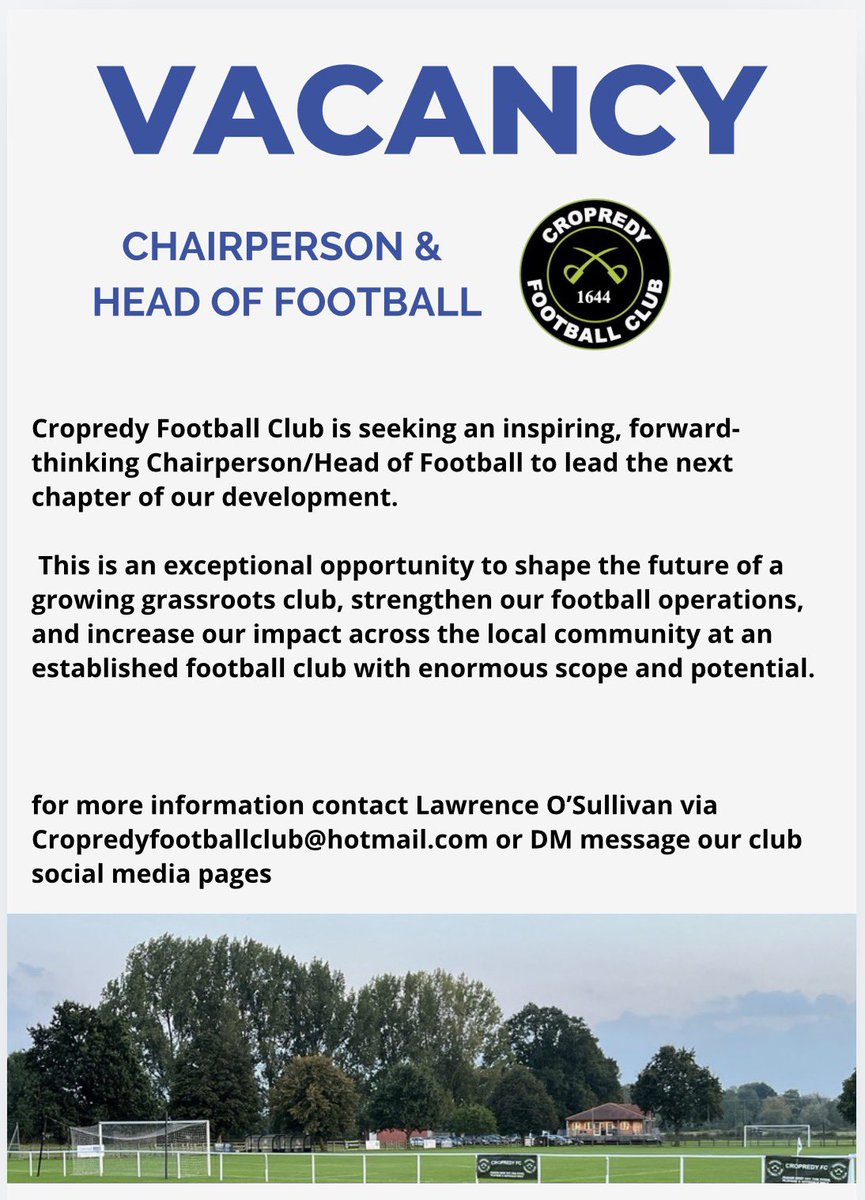 Cropredy FC tweet media