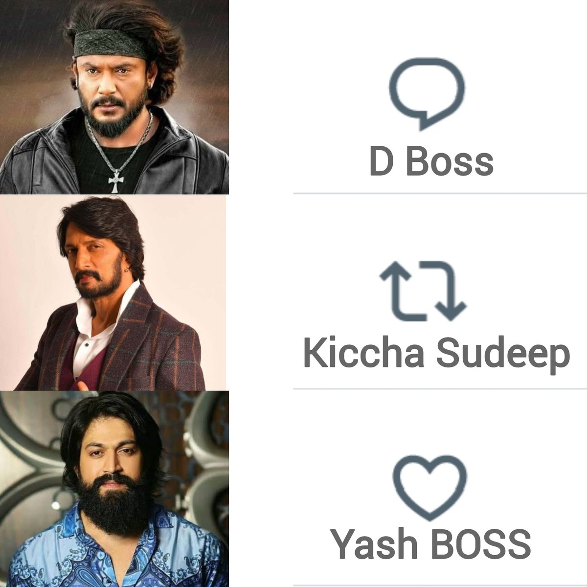 TOlMovies's tweet photo. Who Has MASS Fan Base In Sandalwood?

#DBoss #KicchaSudeep #YashBOSS https://t.co/aITErbYXaL