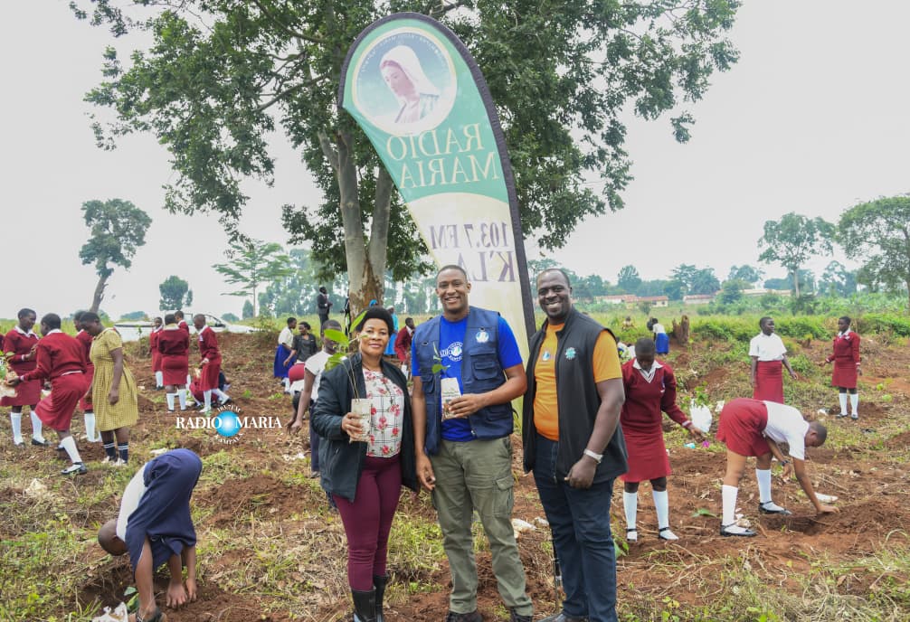 radiomariaug's tweet photo. 1M trees for 30 years🌳
 Yesterday Radio Maria Uganda launched its 30th Anniversary By Tree Planting Campaign with @CaritasUganda &amp; the Capuchin Friars Huge thanks to Hon. Teddy Nambooze for helping plant the first 1,500 seedlings@ Mitala Maria Catholic Parish 
#RadioMariaKampala https://t.co/EN3lKoprv0